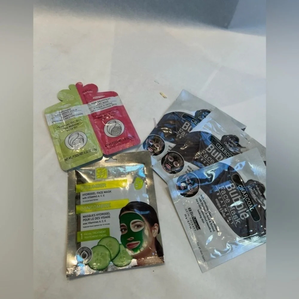 Bundle of 5 face masks Spa April Korean Charcoal Cucumber